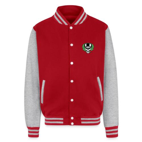 skull smoke cloud 2 - Unisex College Sweat Jacket