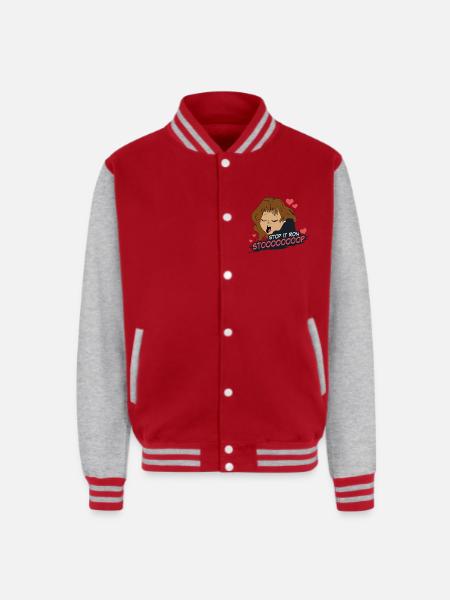 Stop It Ron - Unisex College Sweat Jacket - red/heather grey
