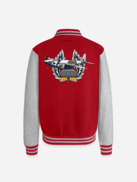 Mosquito - Unisex College Sweat Jacket - red/heather grey