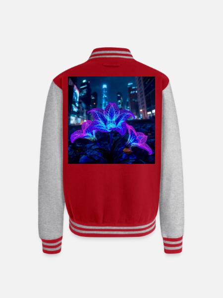 Plazma - Unisex College Sweat Jacket - red/heather grey