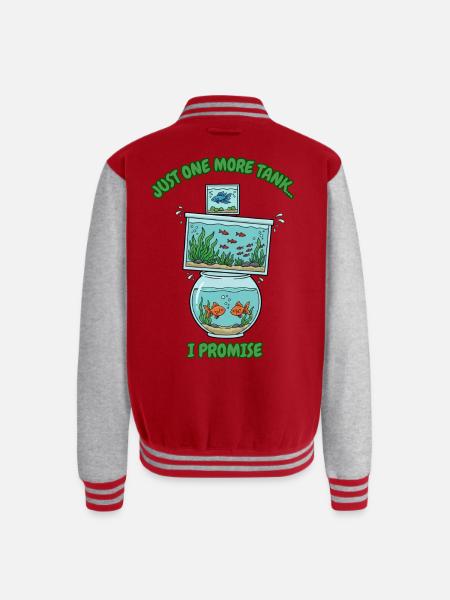 Just One More Tank - Unisex College Sweat Jacket - red/heather grey