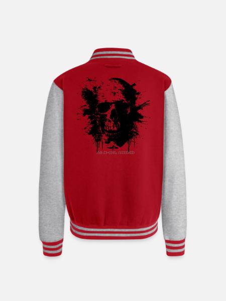 VELKRY_ - Unisex College Sweat Jacket - red/heather grey