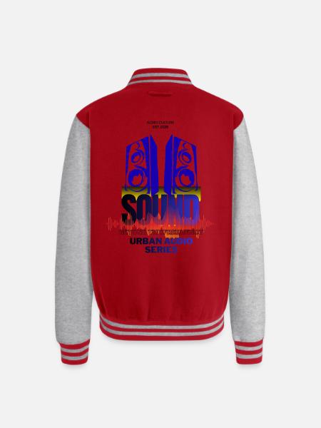 Urban Audio Speakers Emblem - Unisex College Sweat Jacket - red/heather grey