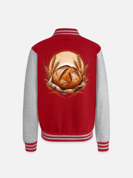 Artisan Sourdough Baker Rusti - Unisex College Sweat Jacket - red/heather grey