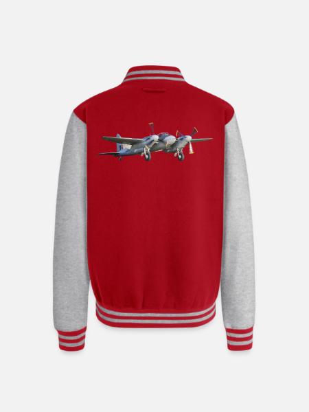 Mosquito - Unisex College Sweat Jacket - red/heather grey