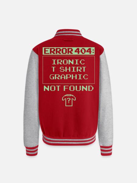 Error 404 - Unisex College Sweat Jacket - red/heather grey