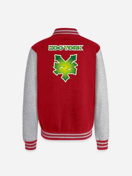 Zoo York Green - Unisex College Sweat Jacket - red/heather grey