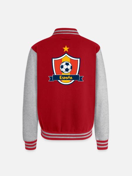Escudo España - Unisex College Sweat Jacket - red/heather grey