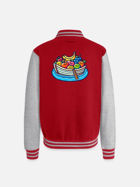 Fruity Boat Adventure - Unisex College Sweat Jacket - red/heather grey