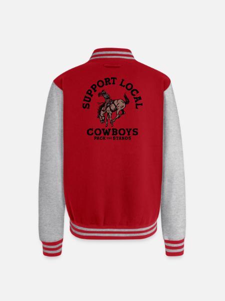 Soutenez les cow-boys locaux - Veste universitaire unisexe en molleton - rouge/gris bleu
