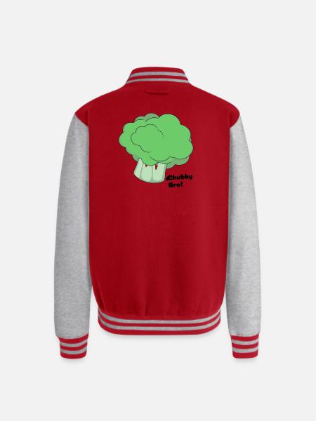 Chubby Bro - Unisex College Sweat Jacket - red/heather grey