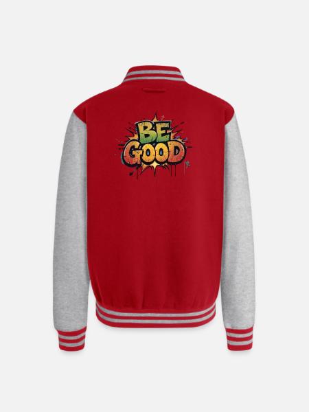 Be Good Graffiti Burst - Unisex College Sweat Jacket - red/heather grey