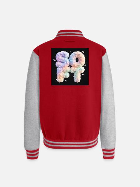 Pastel Cloud 42 Duo - Unisex College Sweat Jacket - red/heather grey