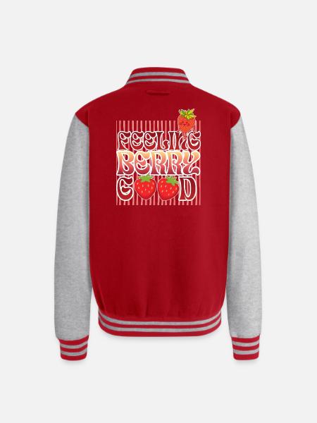 Feeling Berry Good - Unisex College Sweat Jacket - red/heather grey