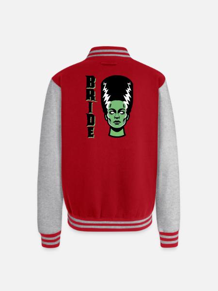 Electric Bride Monster - Unisex College Sweat Jacket - red/heather grey