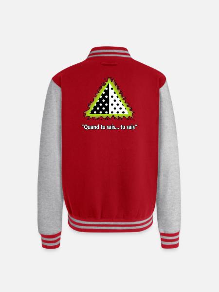 Anger the polkadots - Unisex College Sweat Jacket - red/heather grey