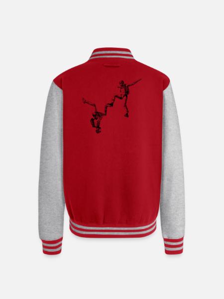 Freefly - Unisex College Sweat Jacket - red/heather grey