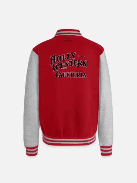 Holly Western Cafeteria Signage - Unisex College Sweat Jacket - red/heather grey