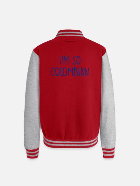I'm so Colombian Colombia - Unisex College Sweat Jacket - red/heather grey