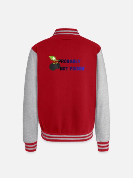 Probably_Not_Poison_-1- - Unisex College Sweat Jacket - red/heather grey