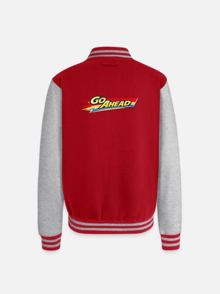 Go Ahead - Unisex College Sweat Jacket - red/heather grey