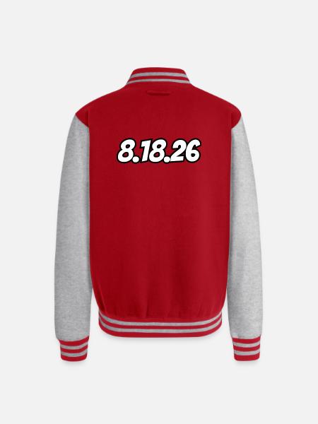 25K on 8.18.26 - Unisex College Sweat Jacket - red/heather grey