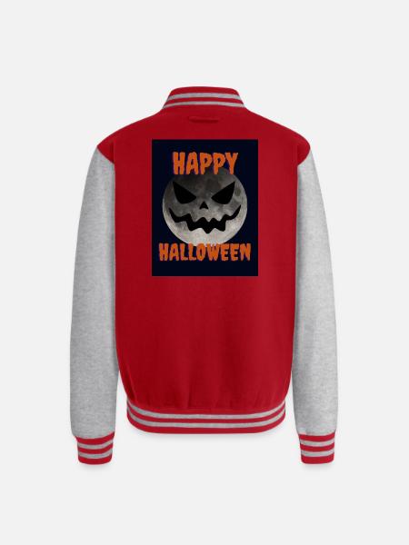 Happy Halloween - Unisex College Sweat Jacket - red/heather grey