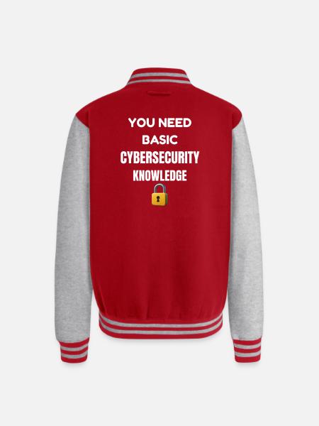 Basic Cybersecurity Knowledge Tee - Unisex College Sweat Jacket - red/heather grey