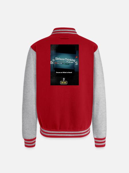 SbfavorThinking Podcast Focus on Good - Unisex College Sweat Jacket - red/heather grey