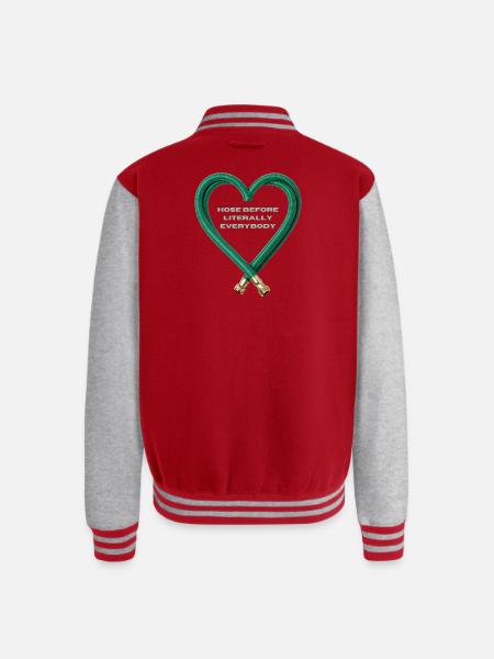 Hose Heart Humor - Unisex College Sweat Jacket - red/heather grey