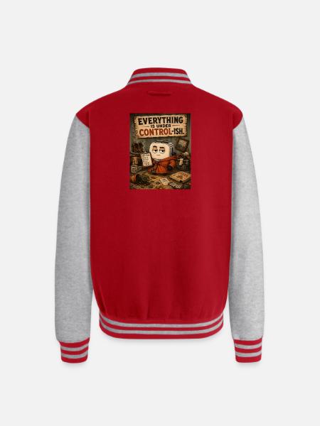 Everything Under Controlish - Unisex College Sweat Jacket - red/heather grey