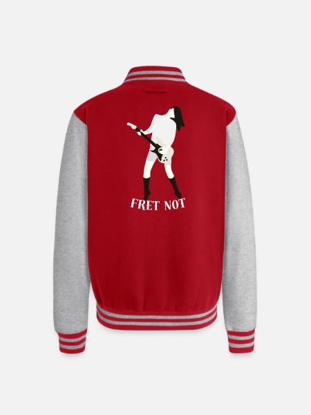 Fret_Not - Unisex College Sweat Jacket - red/heather grey
