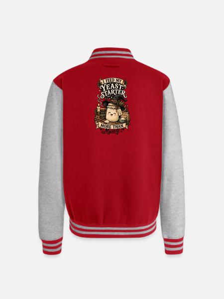 Sourdough Baking Witch Tee - Unisex College Sweat Jacket - red/heather grey