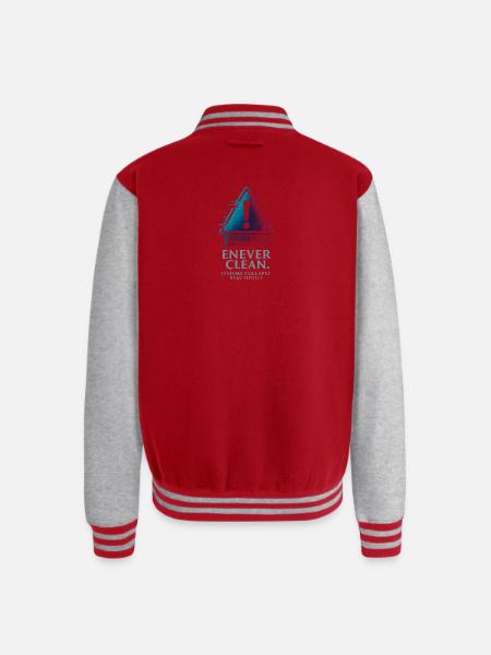 Warning Triangle Gradient - Unisex College Sweat Jacket - red/heather grey