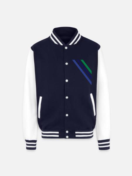 diagonal - Unisex College Sweat Jacket - navy/white