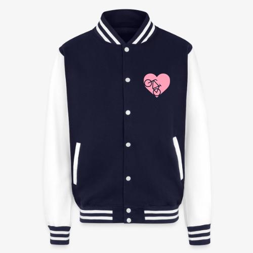 heart_bicycle_cutout - Unisex College Sweat Jacket