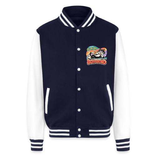 Sassy Cat Pride Pizza Retro Comic - Unisex College Sweat Jacket