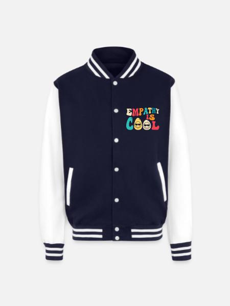 Empathy Is Cool - Unisex College Sweat Jacket - navy/white
