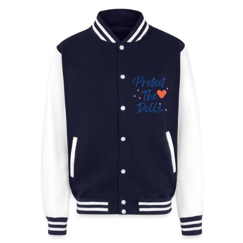 Protect The Dolls | Heart & Stars Typography - Unisex College Sweat Jacket