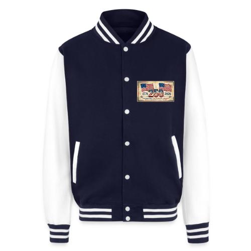 USA 250th Anniversary Flags Emblem - Unisex College Sweat Jacket