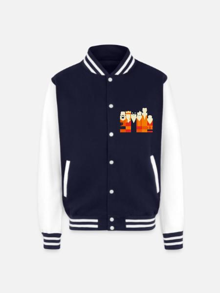 Inconceivably Minimal - Unisex College Sweat Jacket - navy/white