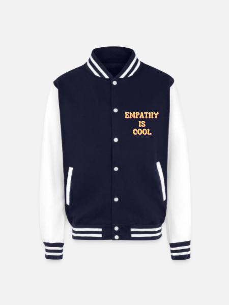 Empathy Is Cool - Unisex College Sweat Jacket - navy/white