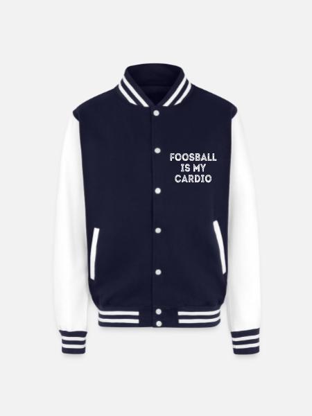 Foosball Is My Cardio - Unisex College Sweat Jacket - navy/white