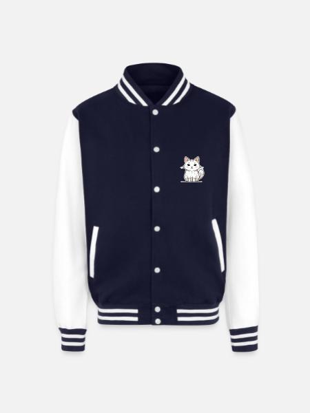 Cuty - Unisex College Sweat Jacket - navy/white