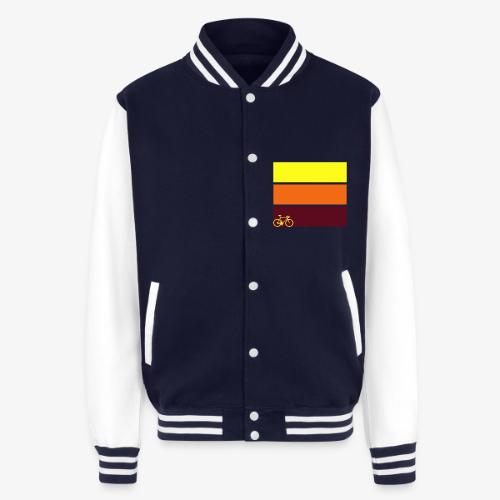 tricolor with bicycle - Unisex College Sweat Jacket