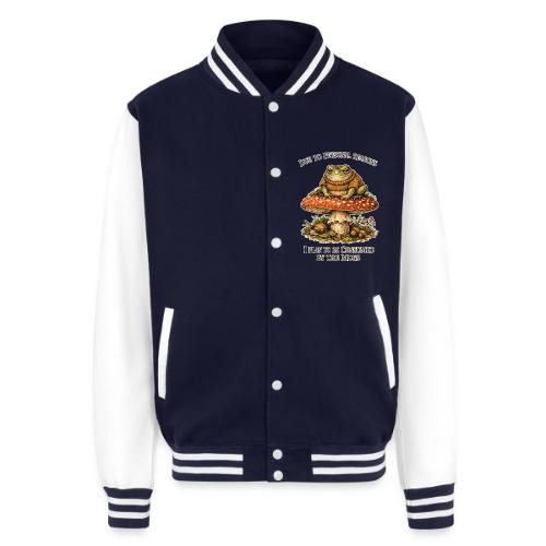 Frog Consumed by Moss Cottagecore Aesthetic - Unisex College Sweat Jacket