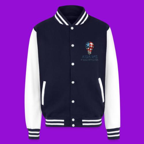 Adams promotions American flag metallic light bulb - Unisex College Sweat Jacket