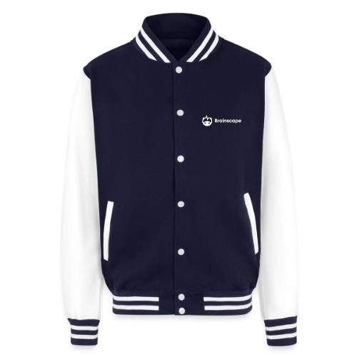 Brainscape Logo White Linear - Unisex College Sweat Jacket