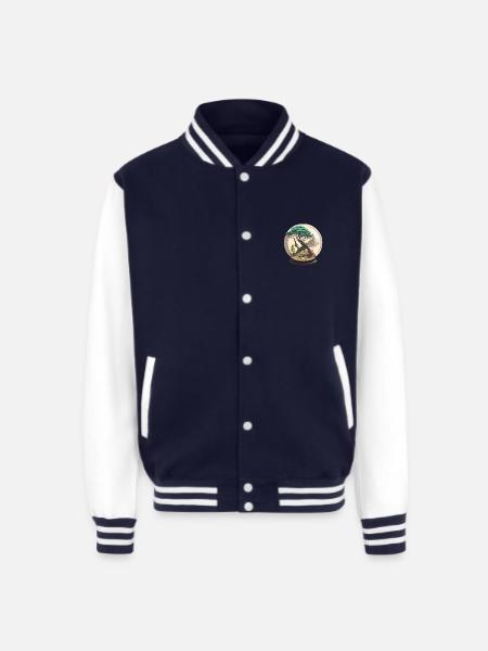 Bonsai Tree Terrarium - Unisex College Sweat Jacket - navy/white