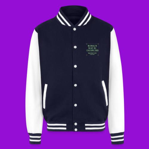 Results May Be Unexpected - Neon Green - Unisex College Sweat Jacket